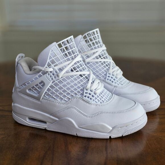 Nike Air Jordan 4 ‘Net’ Mid Retro Basketball Shoes White Women's 6 LE FN7251-107 - Picture 2 of 12